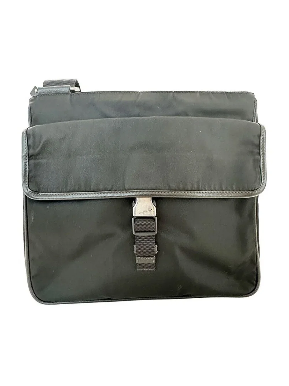 Prada Shoulder Bag Nylon Black Going Out Crossbody Adult Simple